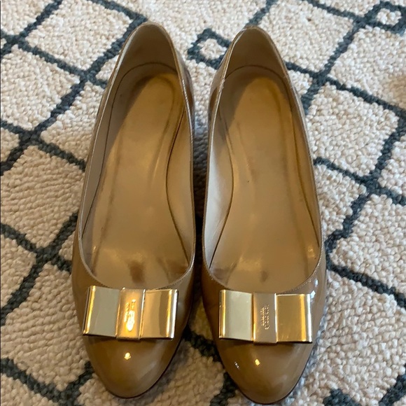 kate spade Shoes - Nude Patent Kate Spade Low Wedge